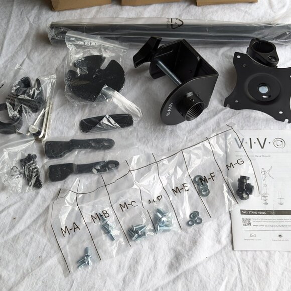 VIVO Single Monitor Desk Mount STAND-V101C black metal office monitor holder - Picture 10 of 13